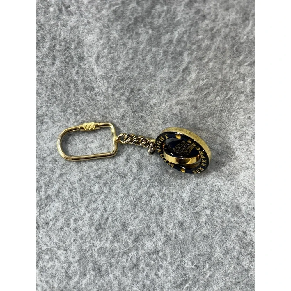 Midnight Sun Express Unisex Blue Princess Cruises Alaska Spin Keychain Gold OS